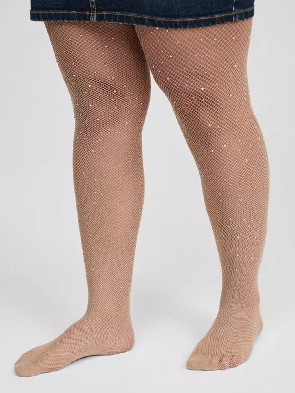 Torrid Sparkle Nude Rhinestone Fishnet Tights Hosiery Plus Size 5/6 or 28/30 NEW